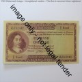 Rissik First Issue R1 banknote - Uncirculated with paper clip crease