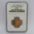2011 90th anniversary of SARB R5 coin Graded MS 66 by NGC