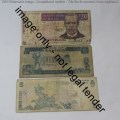 Lot of 10 old world banknotes
