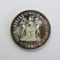 1981 South Africa Top condition silver proof R1