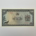Reserve Bank of Rhodesia Ten Dollars 19 November 1975 uncirculated and top quality