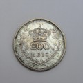 1909 Portugal silver 200 reis