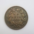 1884 Portugal copper 20 reis - VF