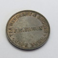 1879 JW Irwin Cape Town Tea Merchant and Grocer token - Excellent condition