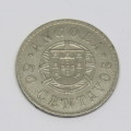 1922 Angola Nickel 50 Centavos AU