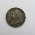 1895 Great Britain farthing in XF+ condition