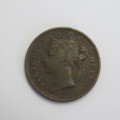 1845 Straits Settlements East India Company one cent