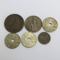 Lot of 6 coins each one over 100 years old