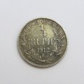 1912 J German East Africa quarter rupie XF