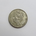 1906 Netherlands silver 25 cents - XF+
