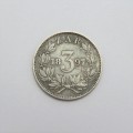 1897 ZAR Kruger three pence VF