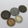 Lot of 5 old coins - Each one over 100 years old