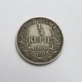1906 J German East Africa quarter Rupie VF+ - Scarce