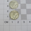 1943 Pair of South Africa Tickey`s 3d with the 4 out of place