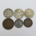 Lot of 6 coins - Each one over 100 years old