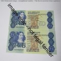 GPC de Kock 3rd issue - Lot of 7 uncirculated R2 banknotes with consecutive numbers