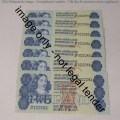 GPC de Kock 2nd issue - Lot of 7 uncirculated R2 banknotes with consecutive numbers