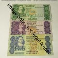 CL Stals Lot of 3 old banknotes - R2, R5 and R10