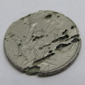 Counterfeit South Africa 50 cent coin - casting gone wrong