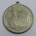 1937 George 6 long may they reign medallion - scarce type