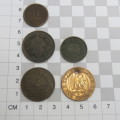 Lot of 5 world coins - Each one over 100 years old