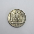 1929 Italy silver 5 Lire XF+