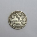 1905 J Germany Deutsches Reich silver half mark