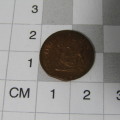 1975 South Africa cent struck on half cent planchet - weighs 2g