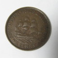 1929 South Africa half penny VF+