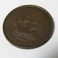 1929 South Africa half penny VF+