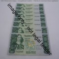 GPC de Kock 2nd issue - Lot of 8 x R10 banknotes with consecutive numbers - some creases