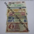 Lot of 10 old Africa banknotes
