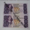 GPC de Kock 3rd issue 1984 R5 banknotes with consecutive numbers