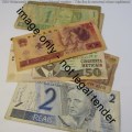 Lot of 33 well used world banknotes