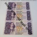 GPC de Kock 3rd issue R5 notes - 3x uncirculated notes