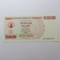 Zimbabwe $10000000 bearer cheque 1 January 2008 uncirculated ZW 90