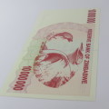 Zimbabwe $10000000 bearer cheque 1 January 2008 uncirculated ZW 90