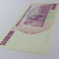 Zimbabwe $50000000 bearer cheque 2 April 2008 uncirculated ZW 92