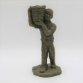 Set Bronzed resin sculptures of winemakers by Miriam Schwartz - 29.5cm