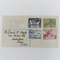 Registered first day cover from Lobatsi Bechuanaland to Jenkintown Penna U.S.A 10 October 1949