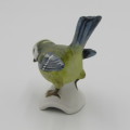 Beautiful blue titmouse bird figurine made by W.Goebel