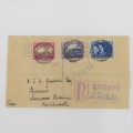 On His Majesty Service registered postal cover from Mafeking Bechuanaland to Kenilworth South Africa