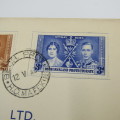 Registered first day cover from Mafeking Bechuanaland to London Great Britain 12 May 1937