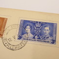 Registered first day cover from Mafeking Bechuanaland to London Great Britain 12 May 1937