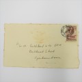 Postal cover front from Molepolole Bechuanaland to Grahamstown South Africa