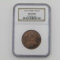 1935 SA Union 1d Penny graded MS 63 RB by NGC