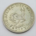 1958 SA Union 5s Five Shilling with unusual die crack through 2nd A of AFRICA