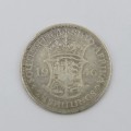 1946 South Africa half crown - Scarce but well used - Only 11388 minted