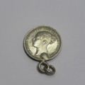 1872 Great Britain sixpence made into pendant