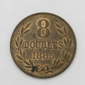 1885 H Guernsey 8 Doubles - mint lustre